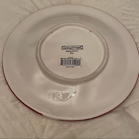 Gourmet Fitz & Floyd Christmas Confections 9” canapé Santa Claus plate - Picture 9 of 10